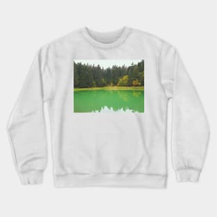 Forest Lake With Reflection In Water Crewneck Sweatshirt